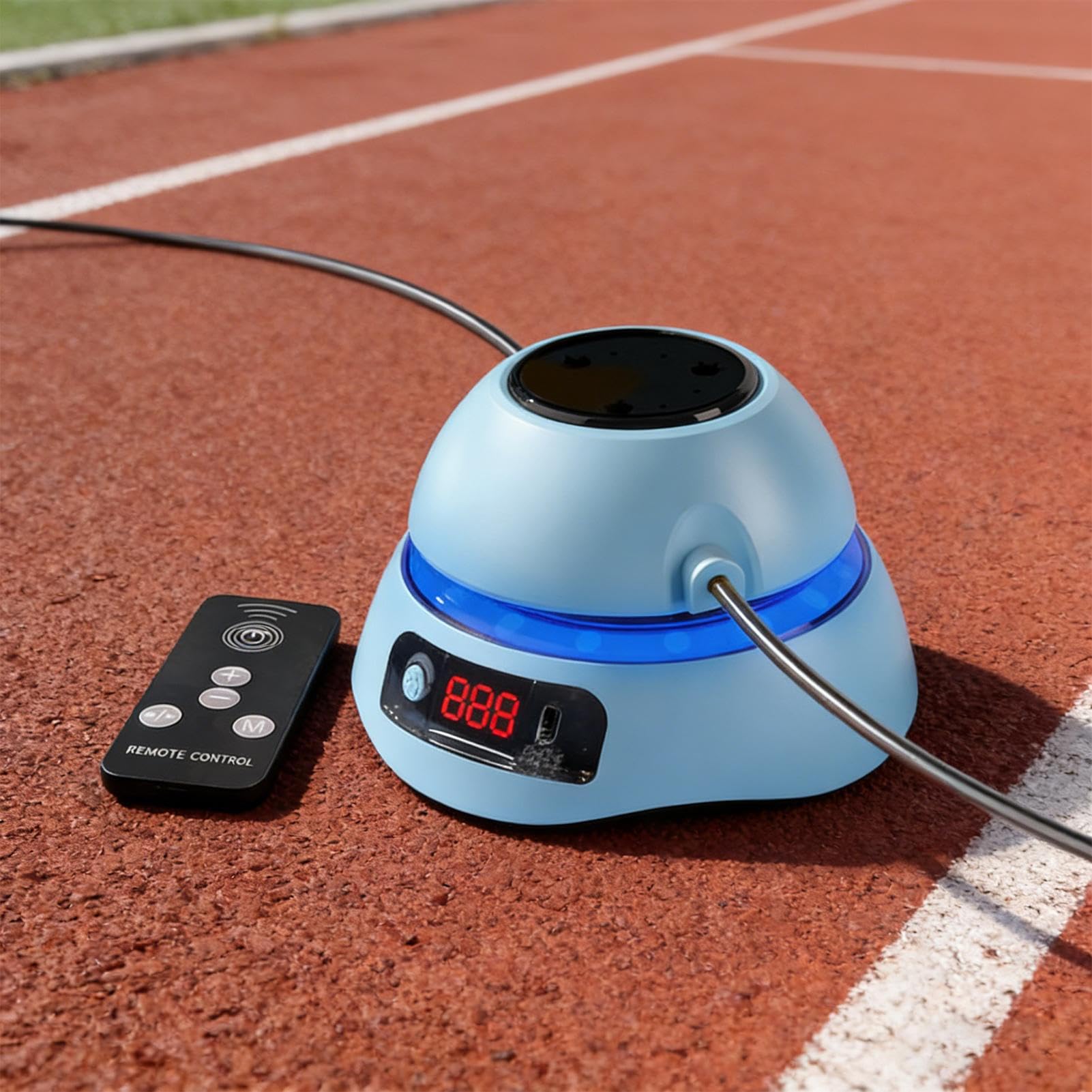 Corda per saltare con 1-10 livelli di velocità, attrezzatura per saltare intelligente, con telecomando, per casa, adulti, bambini, uomini, donne, sport, attività all'aperto