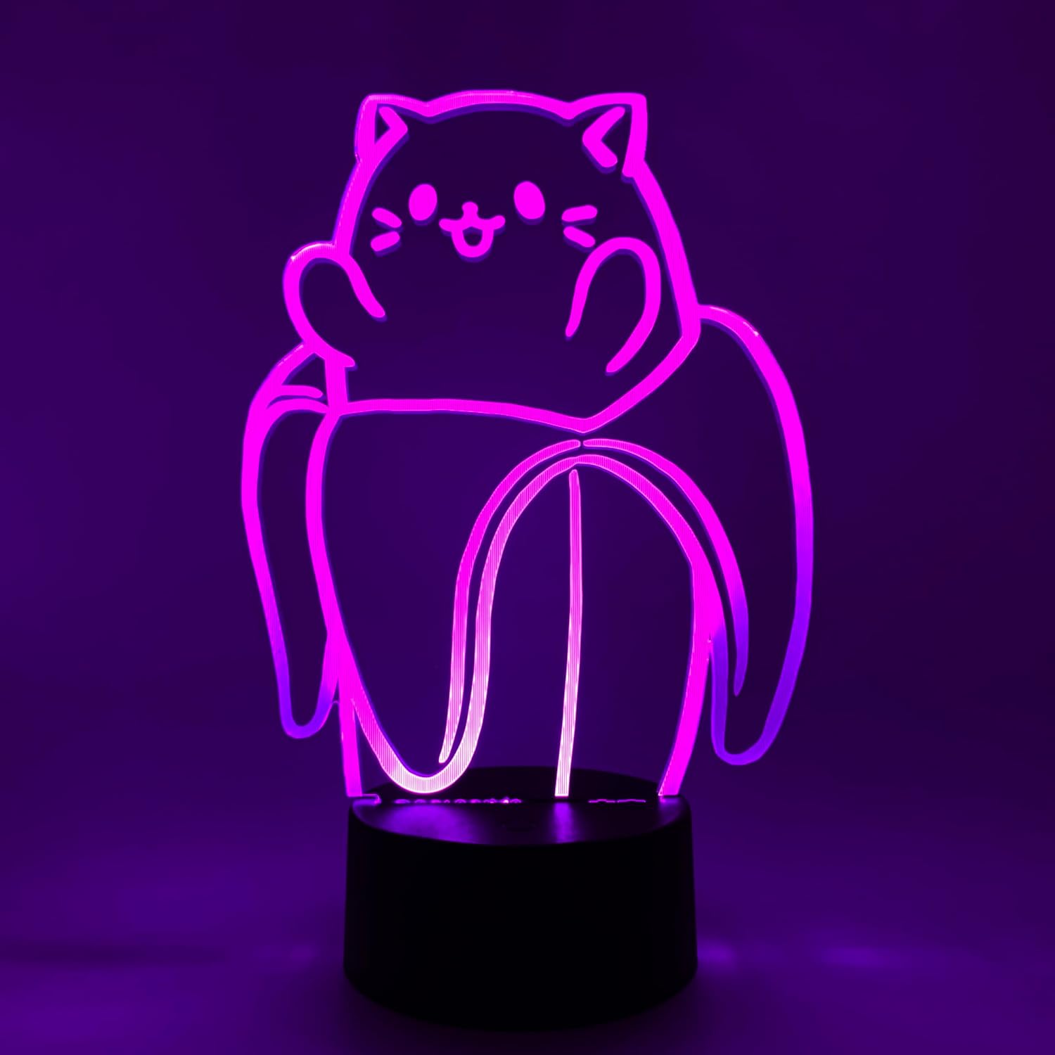 Otaku Lamps Bananya - Anime Night Light, 16 Color RGB LED – Gift for Otaku
