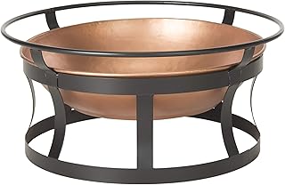 SAFAVIEH Outdoor Collection Bonaire Fire Pit, Copper and Black