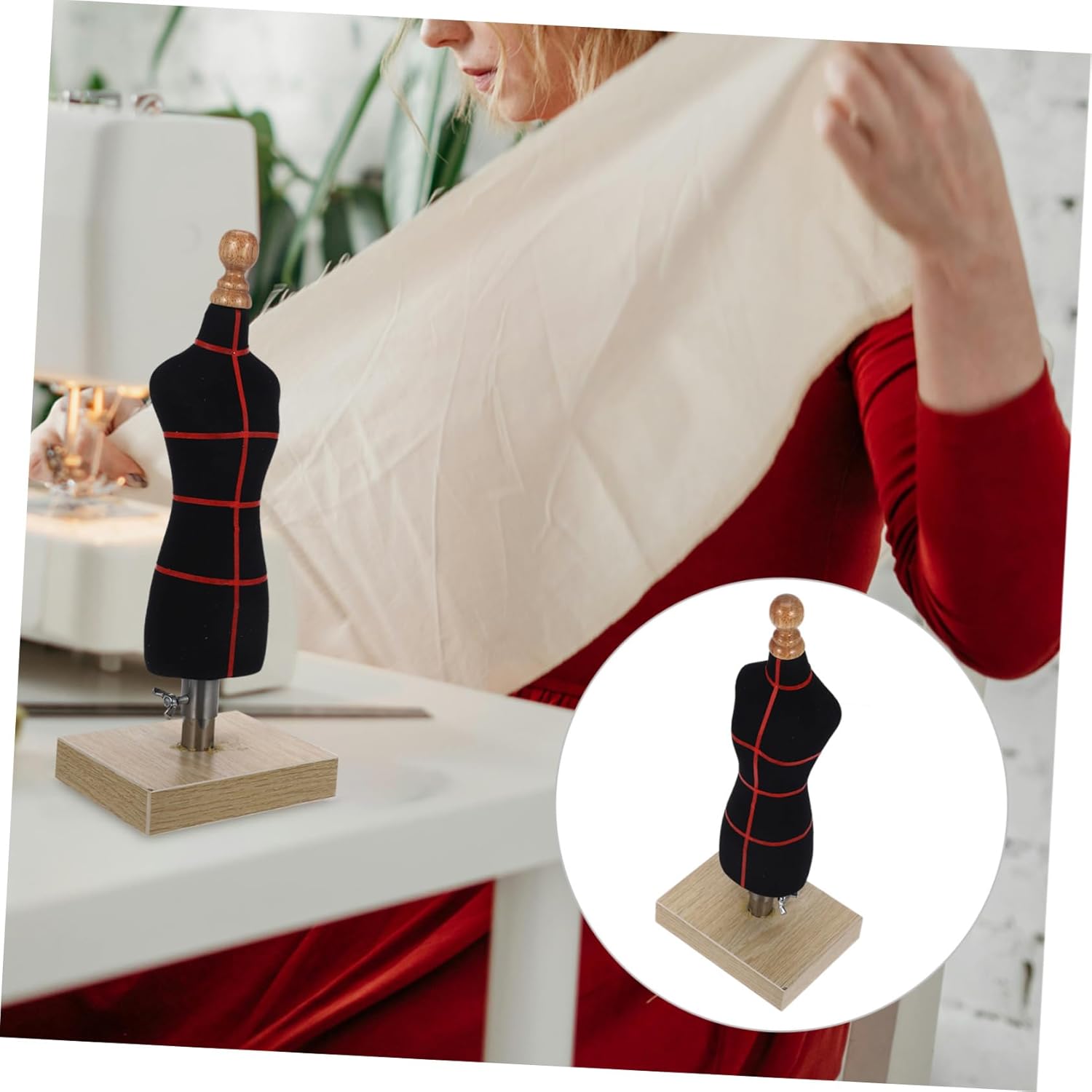 TEHAUX 3pcs Female Bust Mannequin Dressmaking Stand for Sewing Clothing Design Mannequin Base