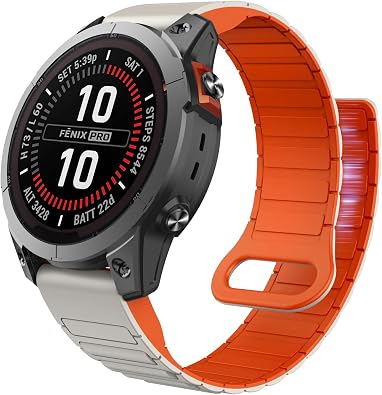 ISABAKE 26mm Magnetic Watch Band for Garmin Enduro 2 3/Fenix 6X/7X/8 51mm
