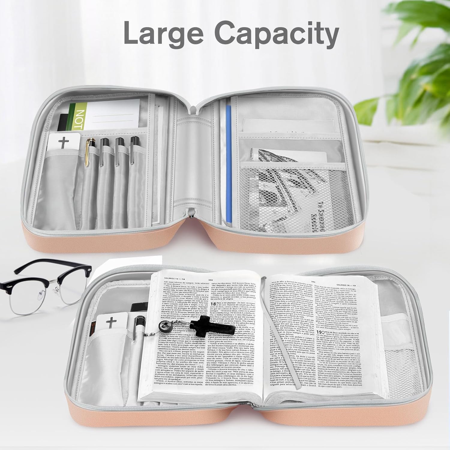 FINPAC Bible Cover Peach Pink + Bible Highlighters 6-Pack