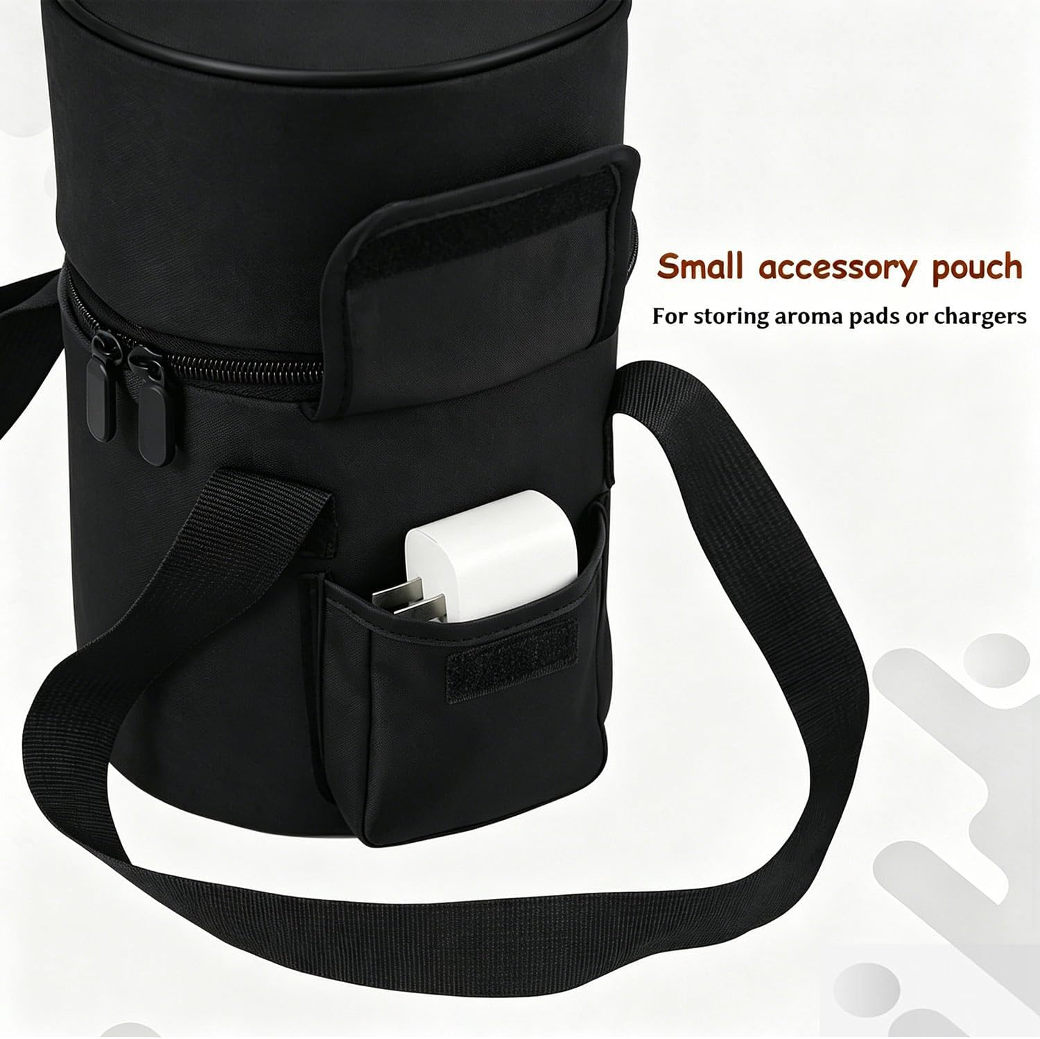 Carrying Bag for LEVOIT Core Mini-P Air Purifiers (Black) | Mini-P Air Purifiers Travel Case Bag with Pocket, 5mm Thick Foam for Protection, Travel, Hotel, Camping, Car, Home, Office