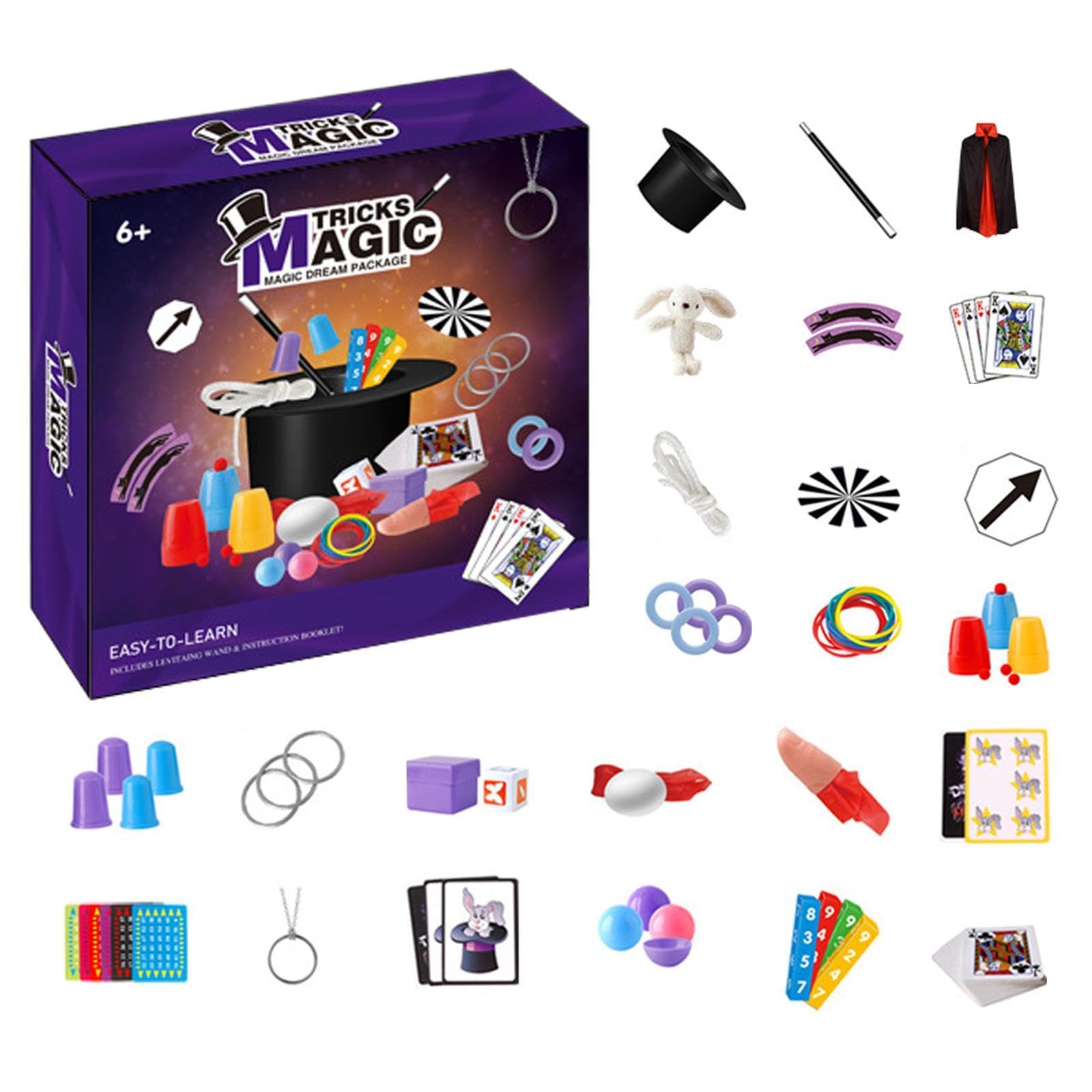 Kit Mago con Bacchetta Guanti Cappello Costume Interattivo