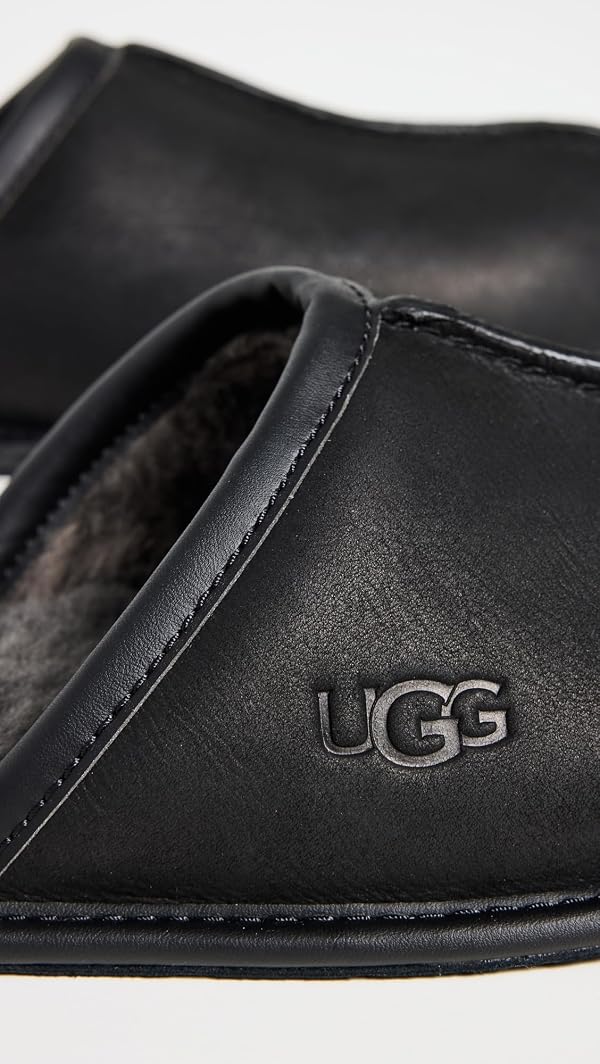 UGG® Men's Scuff Leather Black 8 M by UGG - Image 4