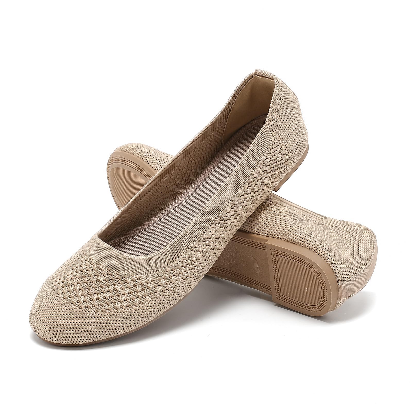 Ballerine Donna Piatte Basse Scarpe Comode con Punta Rotonda Eleganti Ballerines per Maglia Comode Ballerine Slip-on Scarpe