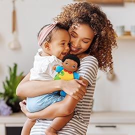 OUOZZZ 10 Soft Black Boy Baby Doll for 1 Year Old - Dinosaur Toys for 1 Year Old Birthday Christmas Plush Gift for Toddler Adorable First Buddy Doll