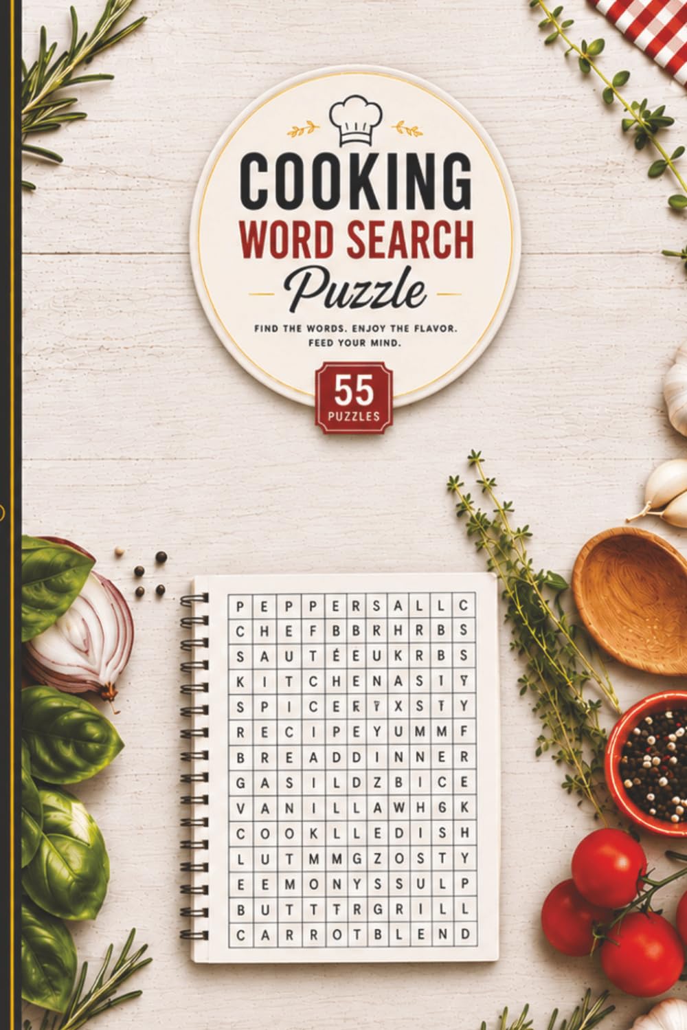 Cooking Word Search Puzzle: 55 Puzzles Word Search, Find the Words about Cooking and More | 6x9 inches, 110 pages | Gift for Cooking & Food Lover