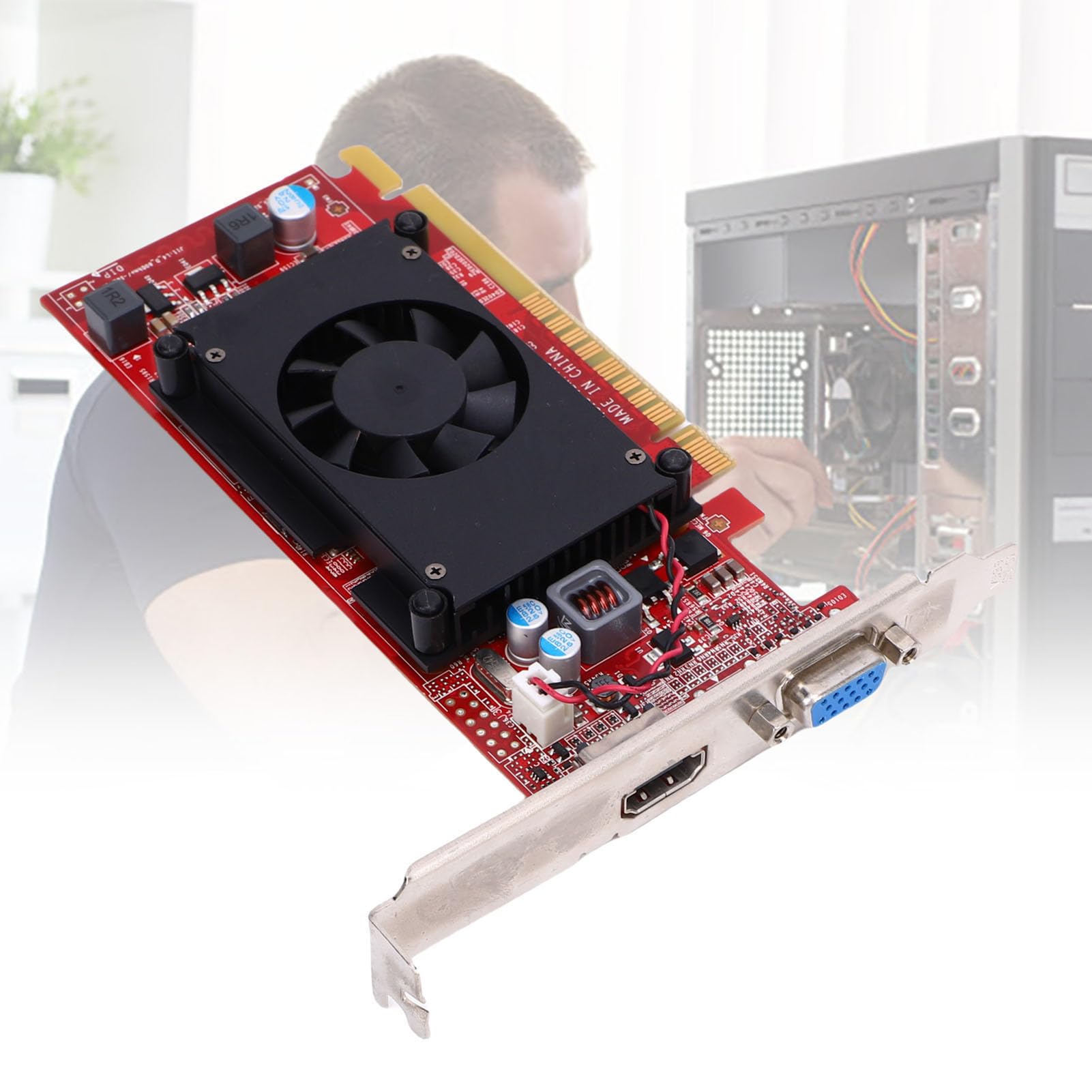 Bewinner Scheda Grafica HD7670, Schede Grafiche Desktop GDDR5 da 4 GB a 128 Bit, Frequenza 650