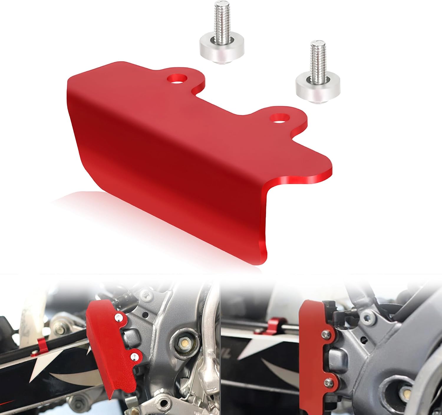 XR650L Rear Brake Master Cylinder Guard Compatible with XR 650L 1993-2024 XR600R 250R 400R Motorcycle Master Cover Protector (Red)