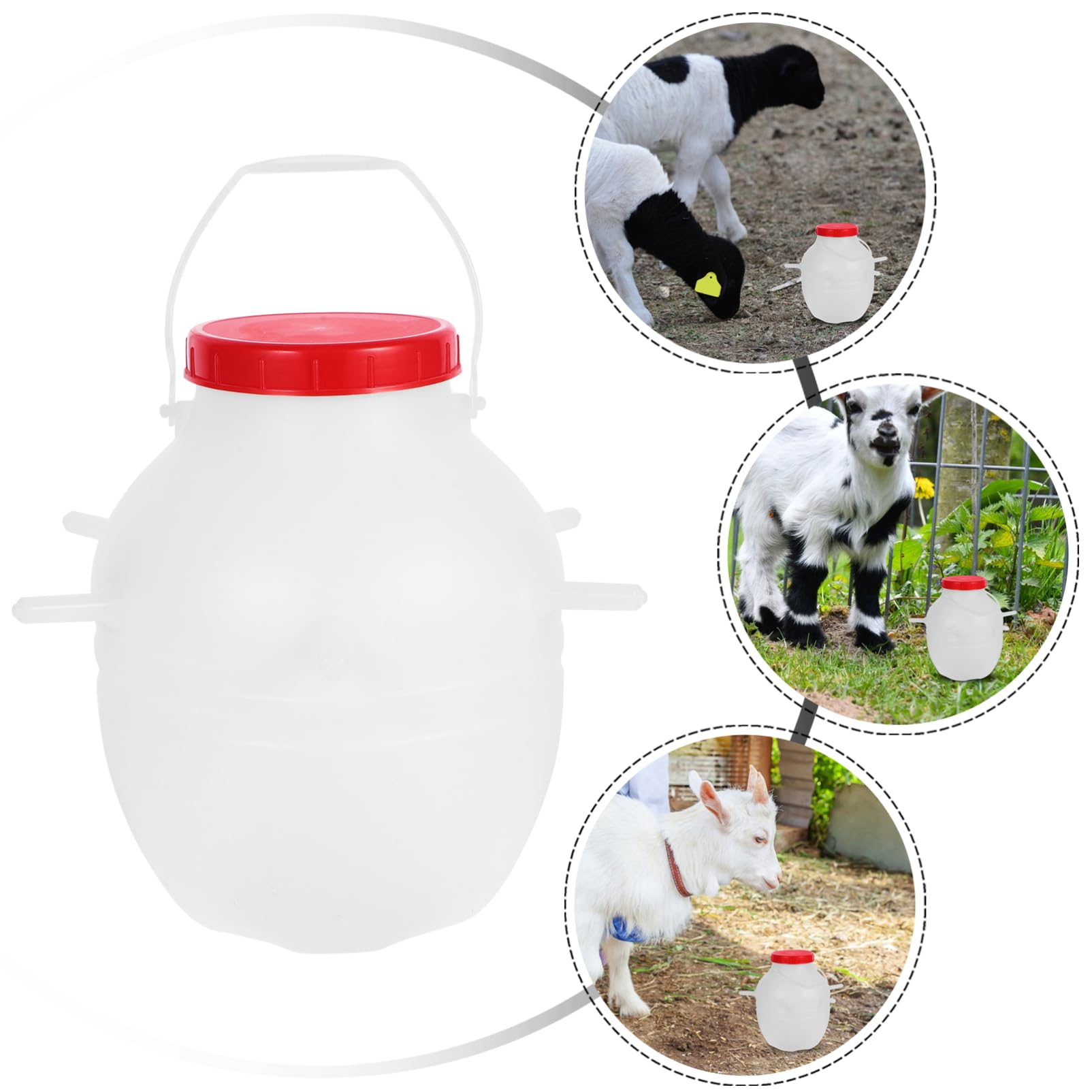 Gatuida Secchio Per Alimentazione Agnelli Biberon Latte Animali Bottiglia Latte Pecore Silicone Morbido Capacità Facile Usare