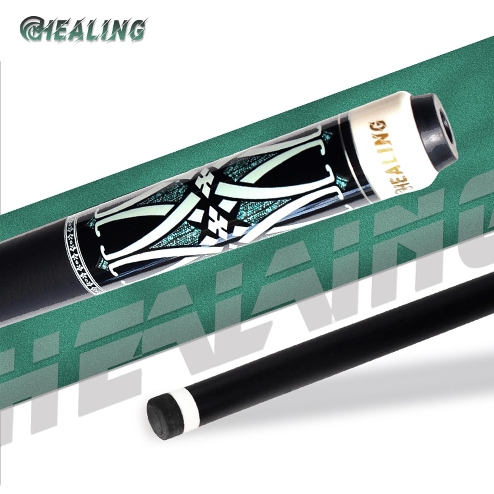 KHEALING Carbon Fiber Billiards, Handmade 58 inches, 19-20oz, 1/2 Joint, 11.8mm Head Billiards Cue, Snooker Cue Suitable for Eight, Nine Balls, French Billiards, Snooker