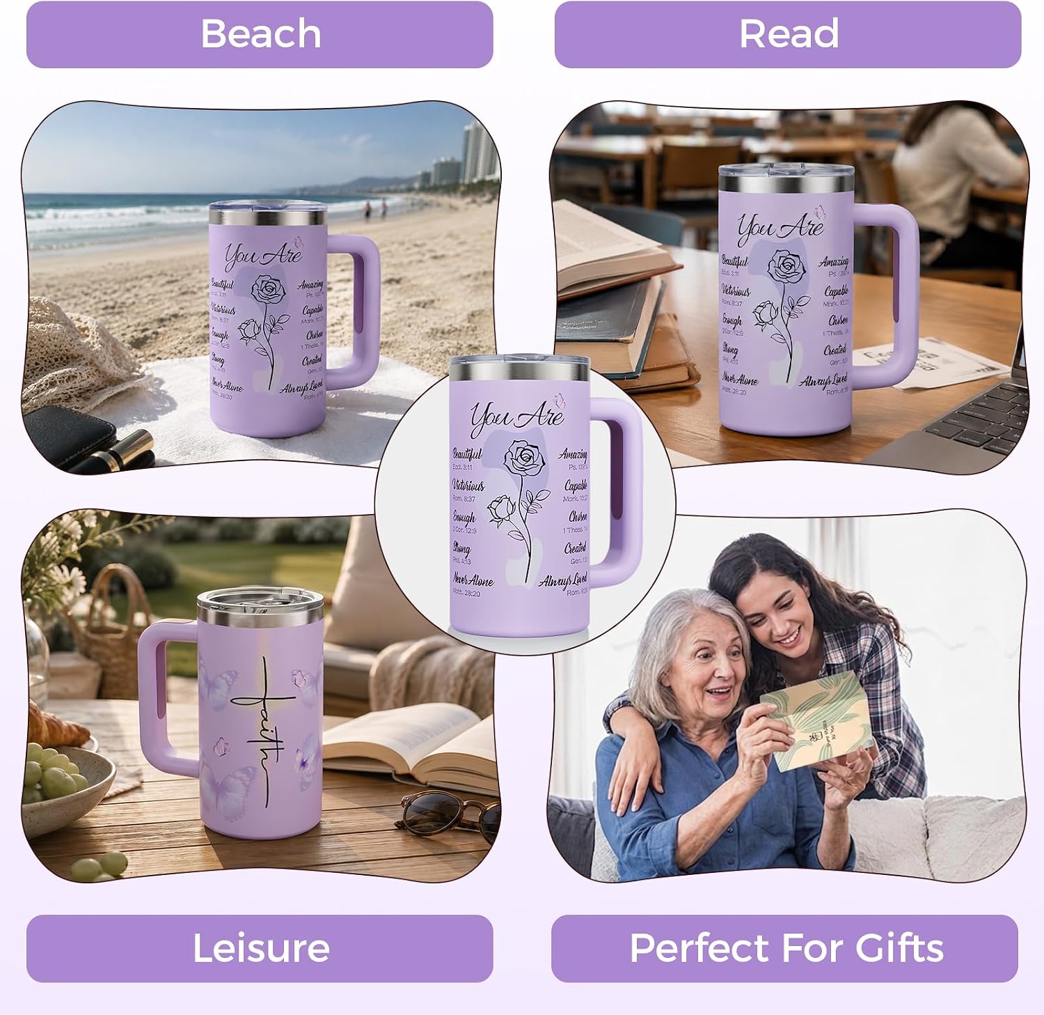 Christian Gifts for Women, 20oz Insulated Religious Coffee Mug With Handle