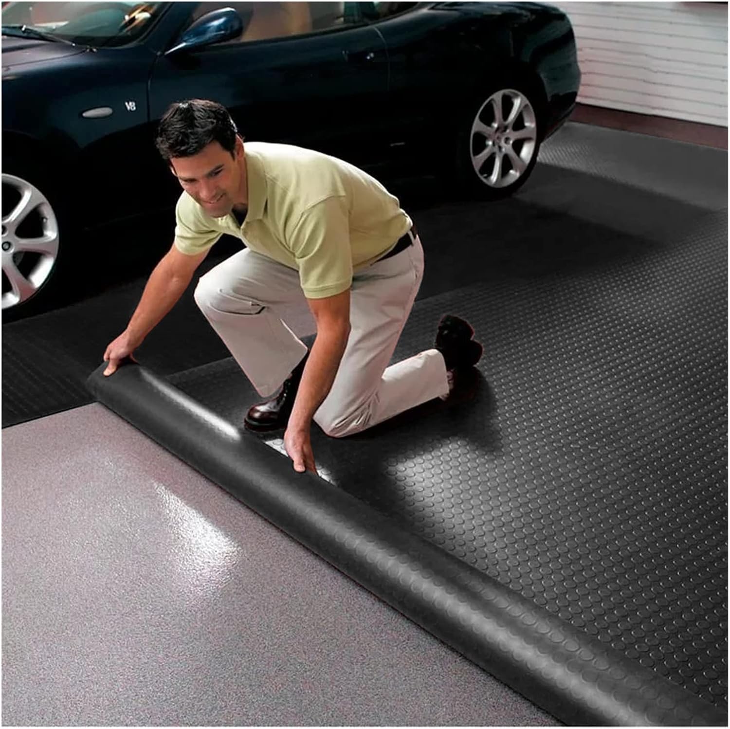Tapis de sol de garage étanche pour stopper les taches d'huile sous la voiture