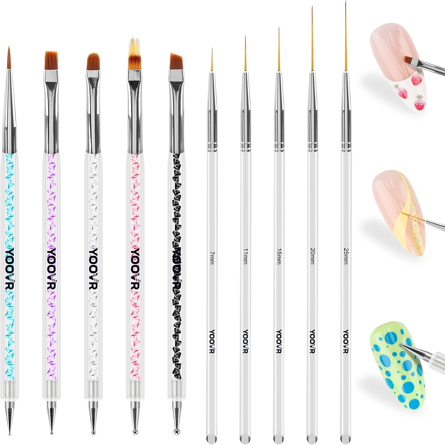 Nail Art Brushes and Dotting Tools, Nail Art Design Tool Set, Nail