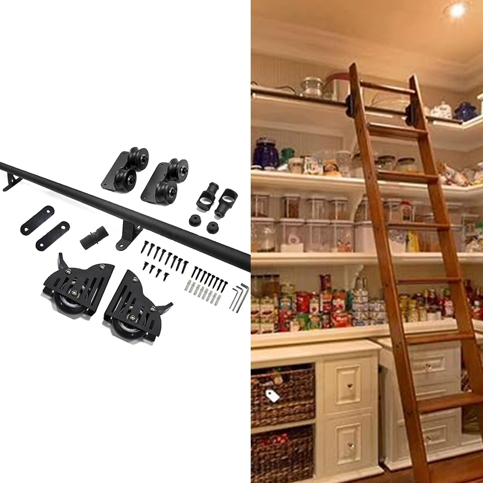 Kit complet de rails en acier au carbone pour réparer une porte qui déraille