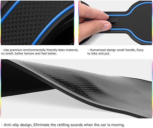 Miniatura 4 de Tapete con ranura para puerta C-HR CHR 2018-2022 antideslizante para puerta interior para puerta de Toyota, compartimento de puerta, forros de