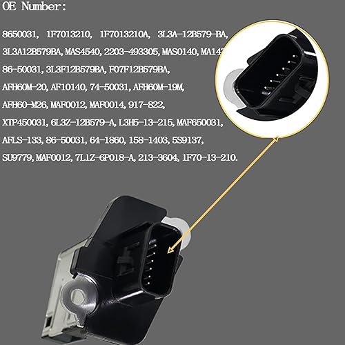 Miniatura 4 de Sensor de flujo de aire masivo 3L3A-12B579-BA AFLS131 compatible con Ford F150 F250 E150 E250 E350 Crown Victoria 2004-2011; Lincoln Navigator