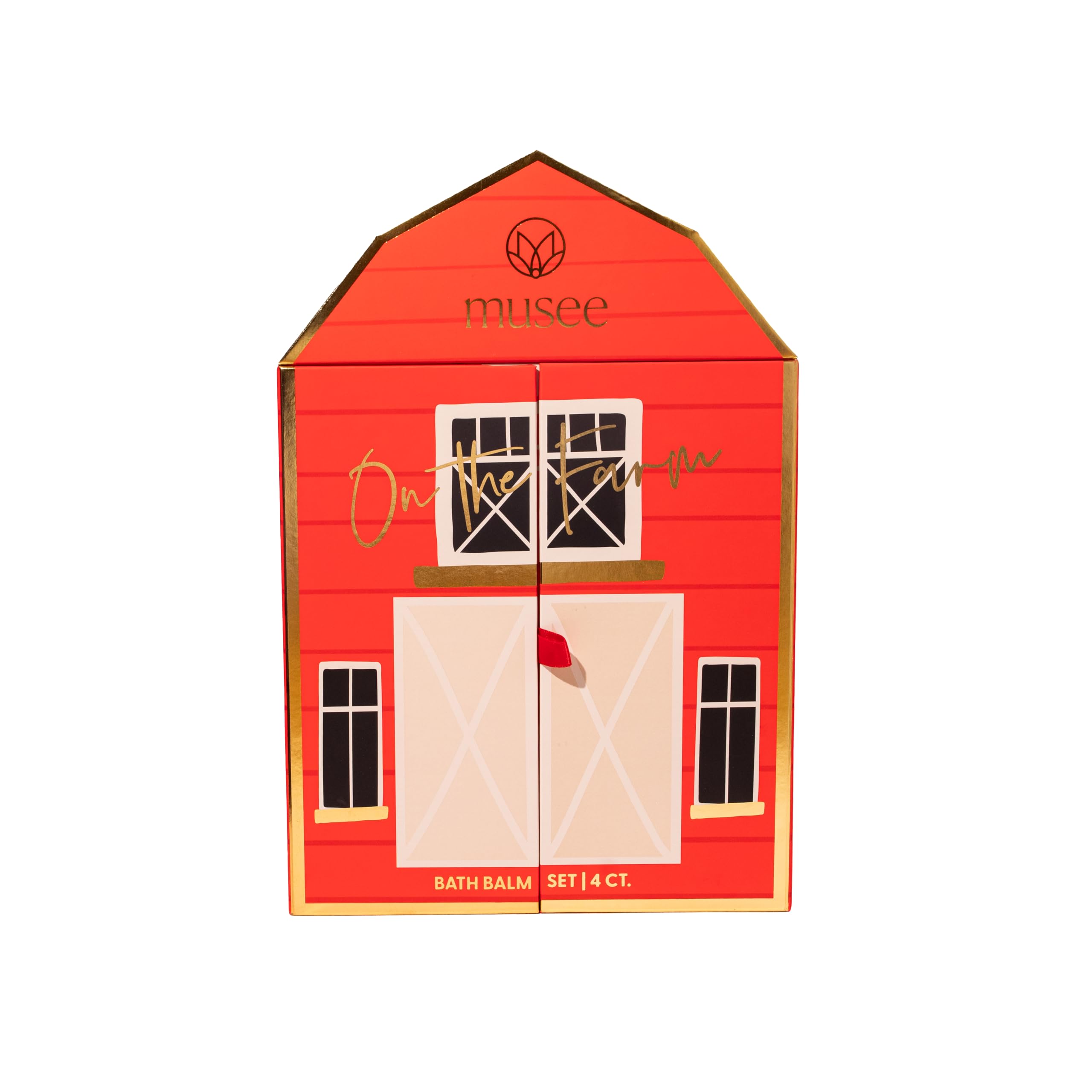 Musee On The Farm Bath Balm Set | Handmade in USA | Paraben-Free | Sulfate-Free | 4 Bath Balms with Surprise Farm | Ideal Gift for all | Vegan &