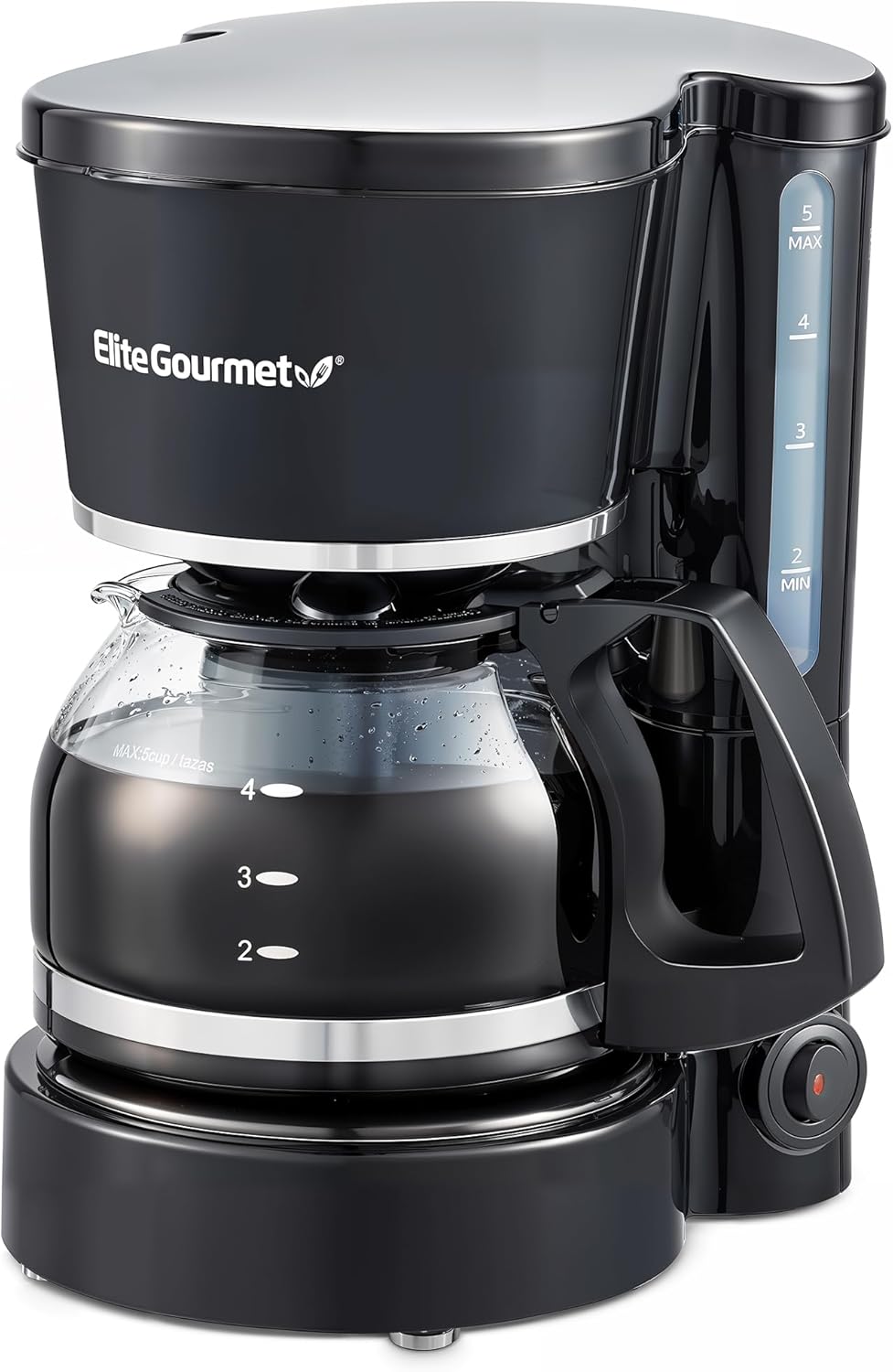 Elite Gourmet EHC-5055 Automatic 5-Cup Brew & Drip Coffee Maker with Pause N Serve Reusable Filter, On/Off Switch, Water Level Indicator Elite Gourmet EHC-5055 Automatic 5-Cup Brew & Drip Coffee Maker with Pause N Serve Reusable Filter, On/Off Switch, Water Level Indicator
