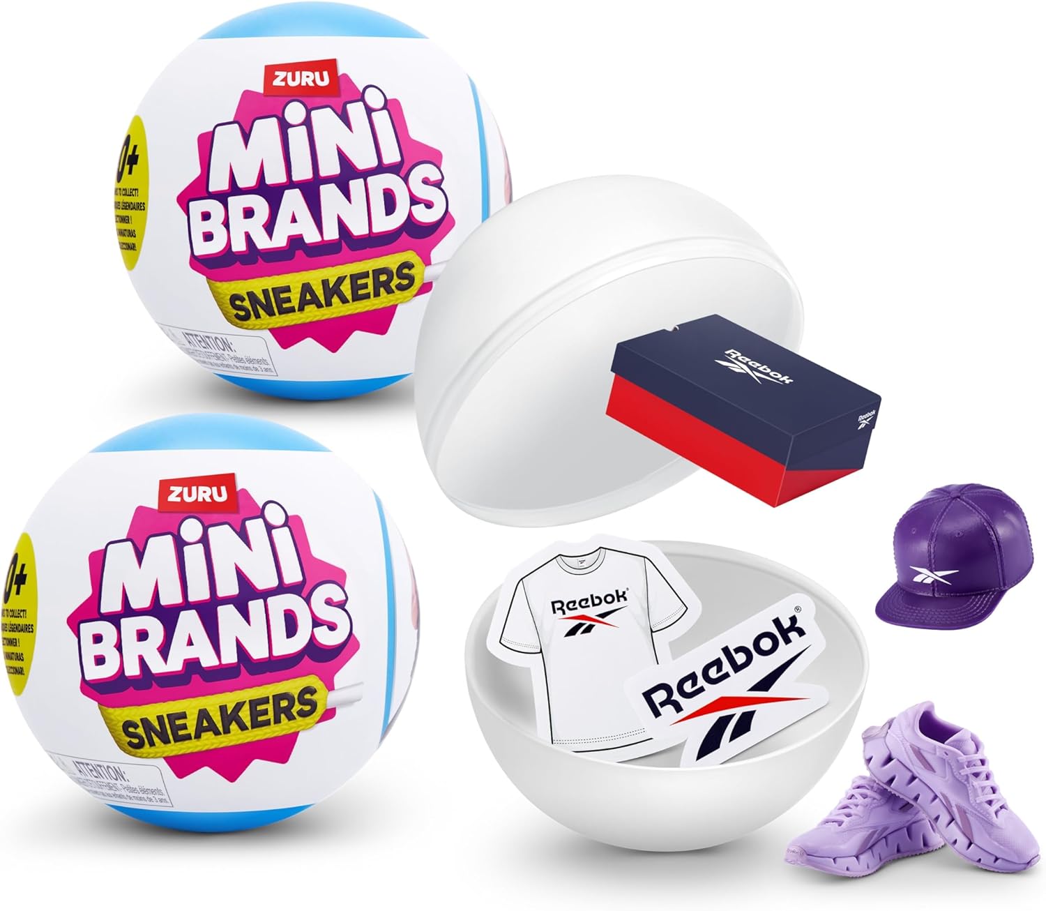 Sneakers Mini Brands Capsule 2 Pack by ZURU Real Miniature Sneaker Brands Collectible Toy, 2 Capsules of 5 Mystery Miniature Brands for Girls, Teens, Adults and Collectors (2 Pack)