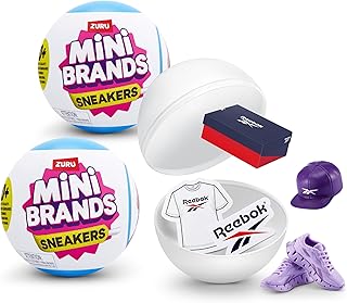 Sneakers Mini Brands Capsule 2 Pack by ZURU Real Miniature Sneaker Brands Collectible Toy, 2 Capsules of 5 Mystery Miniature Brands for Girls, Teens, Adults and Collectors (2 Pack)