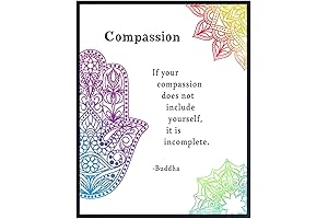 Chakra Poster: Compassion Buddha Quote for Serene Spaces