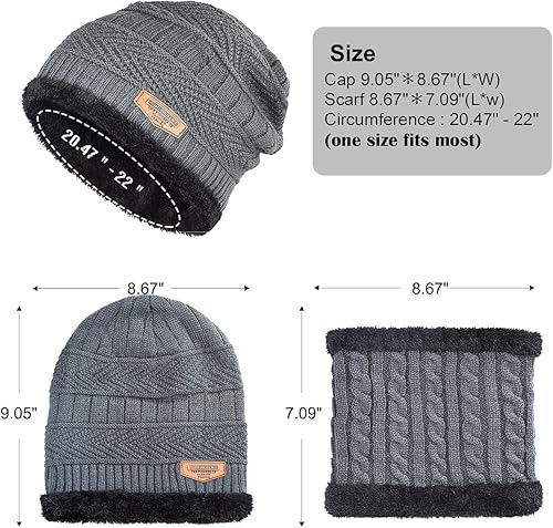 Miniatura 3 de DANMY Gorro para niños, con forro polar, para niños, para niños, niñas, gorro de punto cálido de invierno para niños pequeños