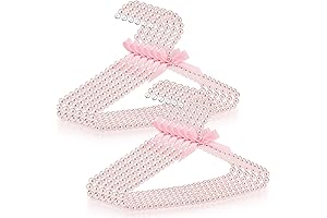 12 Pieces Pearl Beaded Hangers for Baby Girl Clothes