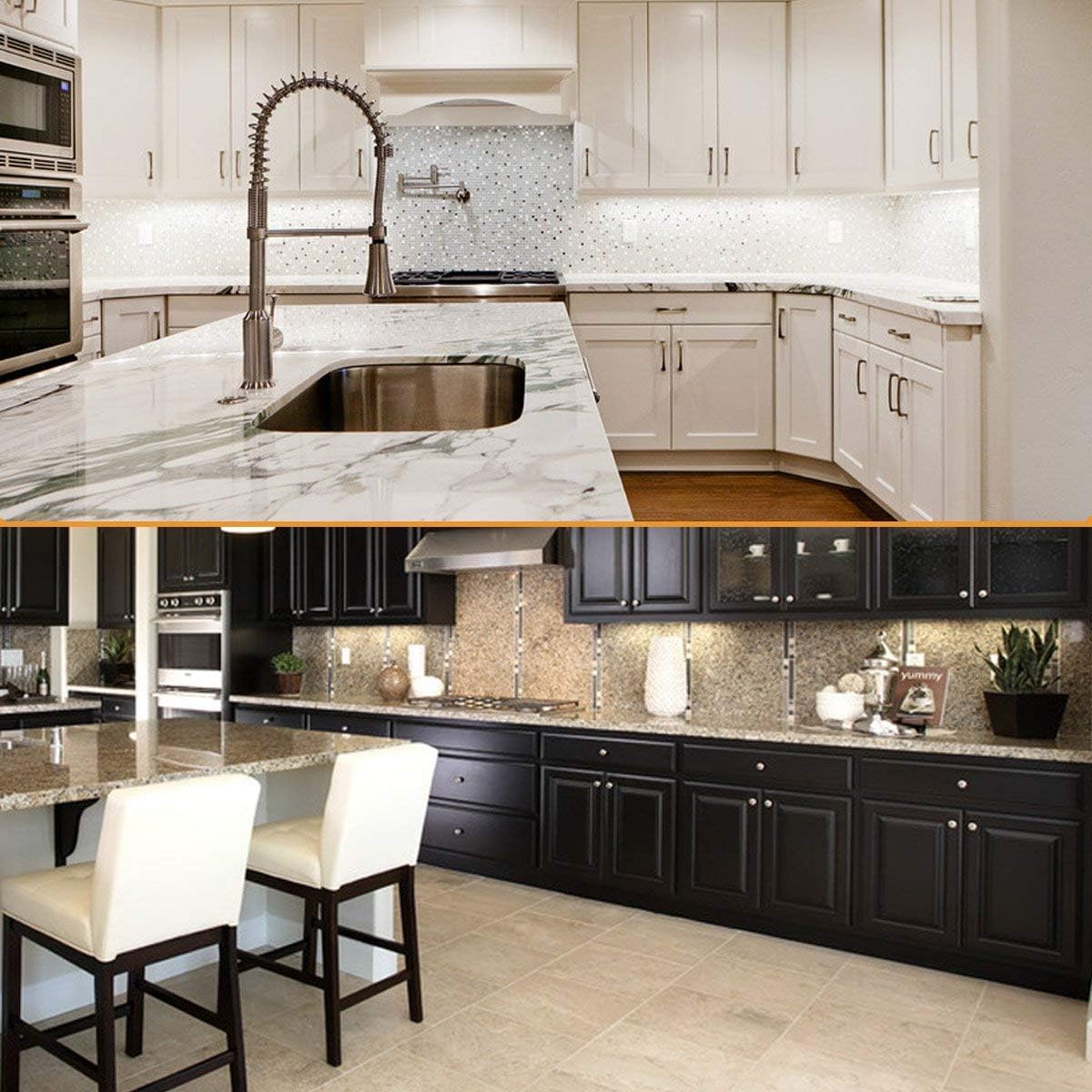 Litever Under Cabinet LED Lighting Kit Daylight 5000K Plug or Hardwired Add-on 12" Light Bars 5000K