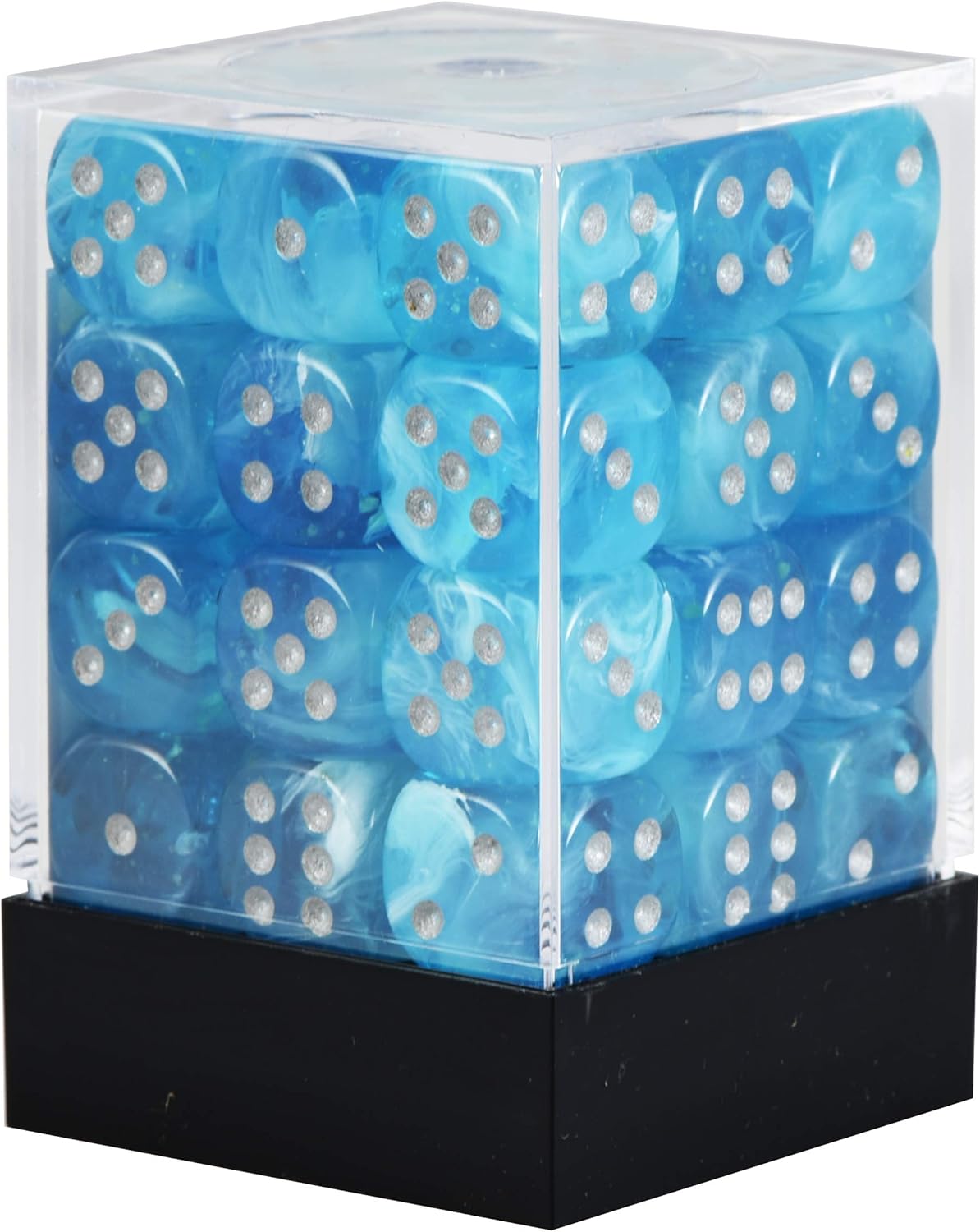 Chessex 27966 Dice, Sky W/Silver, 12 mm