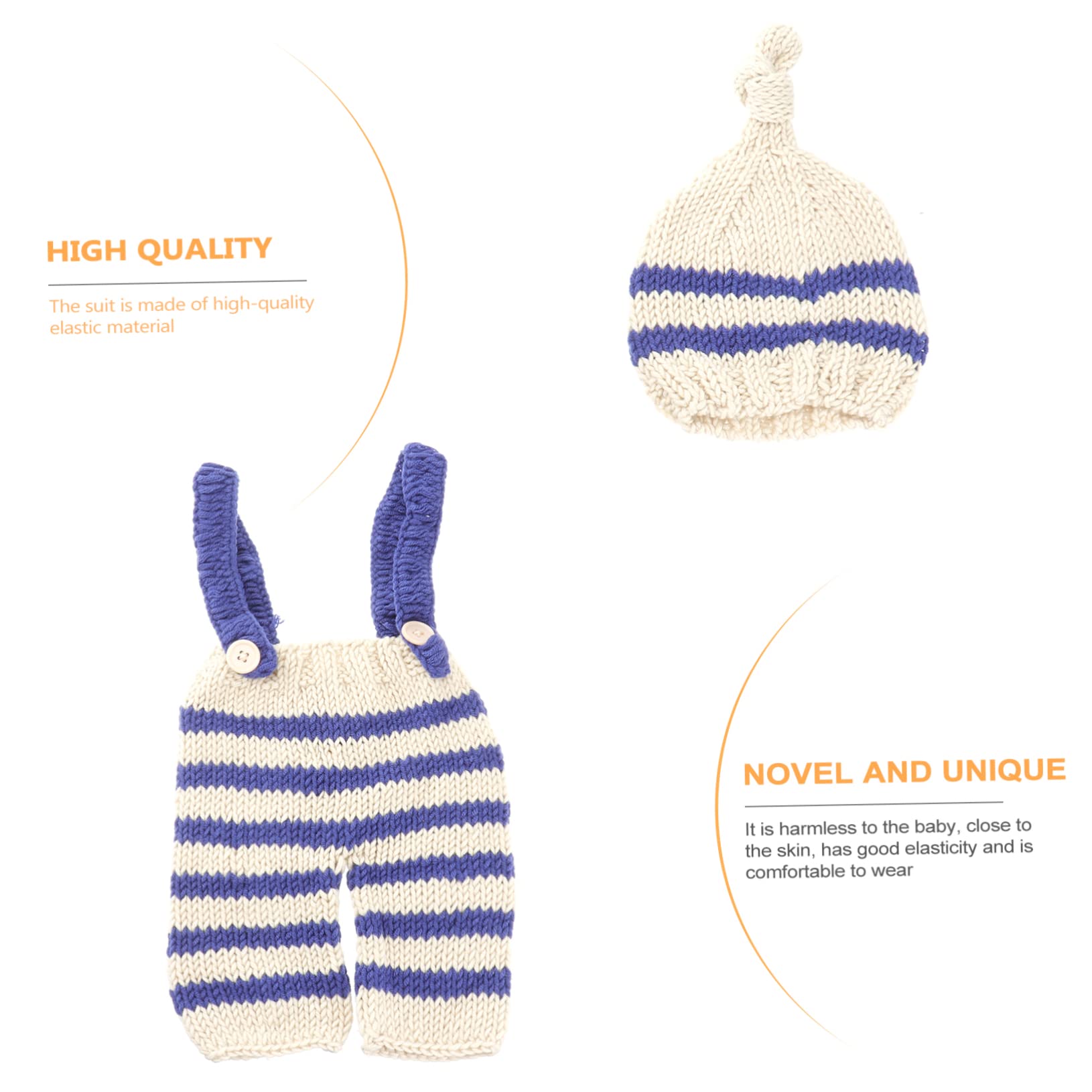 DOITOOL 3 Piezas Disfraz De Recien Nacido Sesión De Fotos De Recién Nacido Traje De Niños Accesorios De Fotografía Infantil Gorro De Punto Infantil Teje Ropa Vestidos Bebé Vestir Manual
