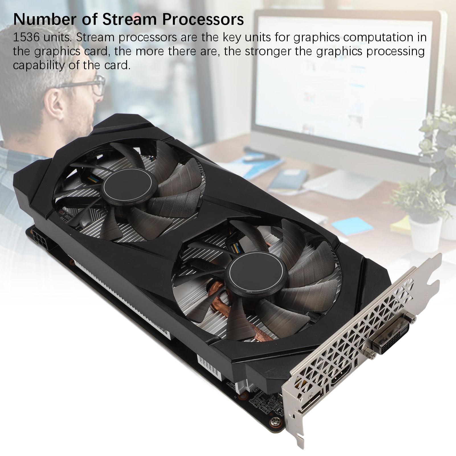 1660 Super, Scheda Grafica da Gioco da 6 GB per Computer PC, Materiale in Alluminio, Esperienze di Gioco e Intrattenimento Stabili con Dissipazione del Calore Migliorata,