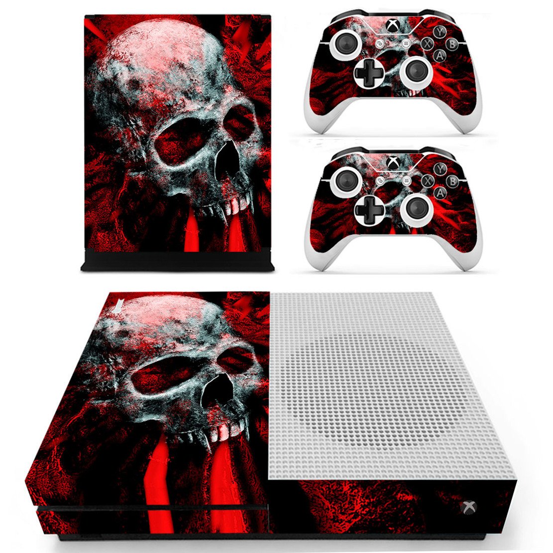 DOTBUY Vinyl Decal Full Body Skin Sticker For Microsoft Xbox One S Console And 2 Controllers And Kinect 2.0 (Carbon Fiber Black) — view 20