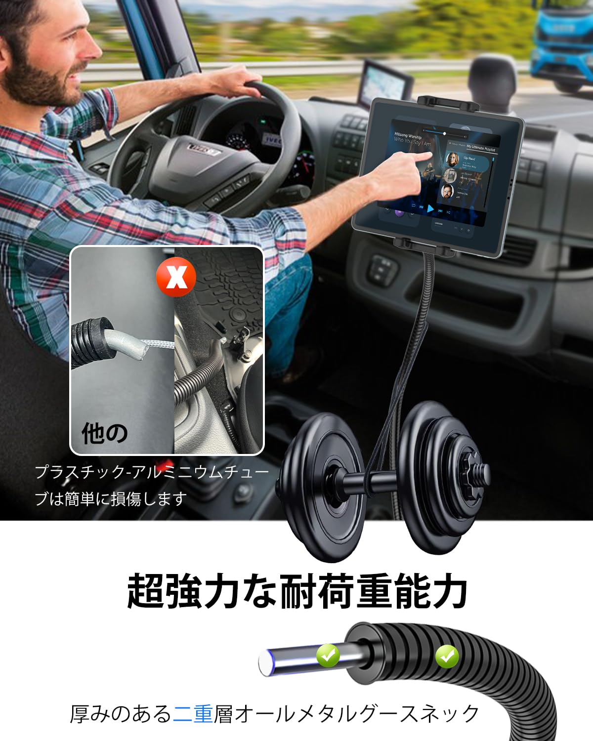 Amazon.co.jp: Kolasels 車載ホルダー 車用タブレットホルダー