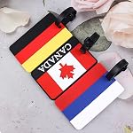 2 Pack Luggage Tags for Suitcases, Canadian Flag Luggage Tags with Name ID Card for Handbag Backpack School Travel