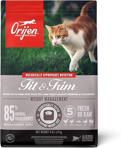 ORIJEN - Alimento para gatos sin granos receta de ajuste y recorte ingredientes animales frescos y crudos