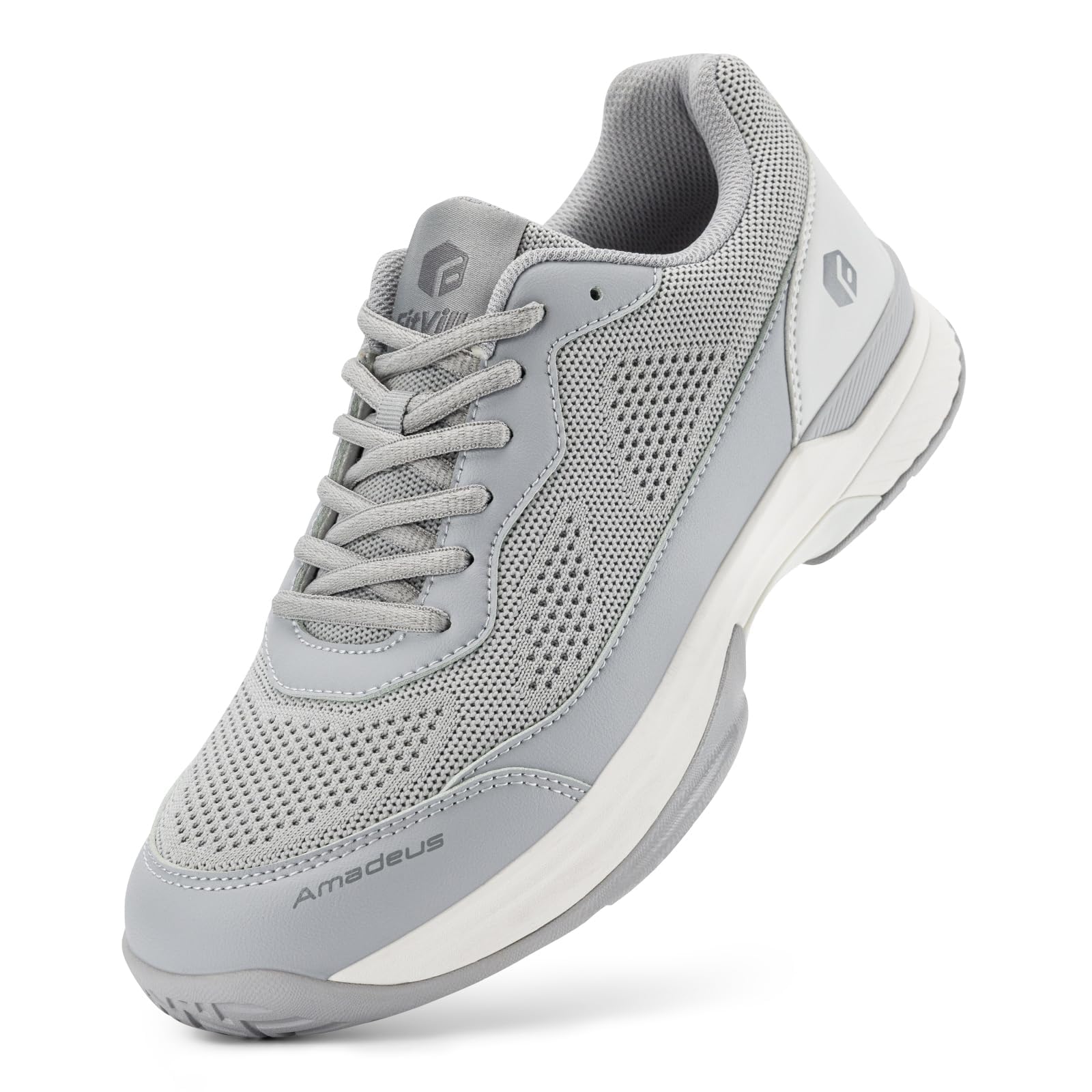 FitVille Wide Pickleball Shoes for Men Tennis Shoes Sneakers for All Court Racquetball Athletic Shoes for Racquet Sport | Arch Support & Wide Toe Box