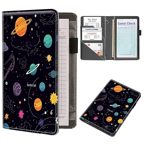 Vista 120 de Organizador de libro de servidor, libros de servidor de mariposa azul intermitente para camarera, organizador de libro de camarera de cuero Mariposa