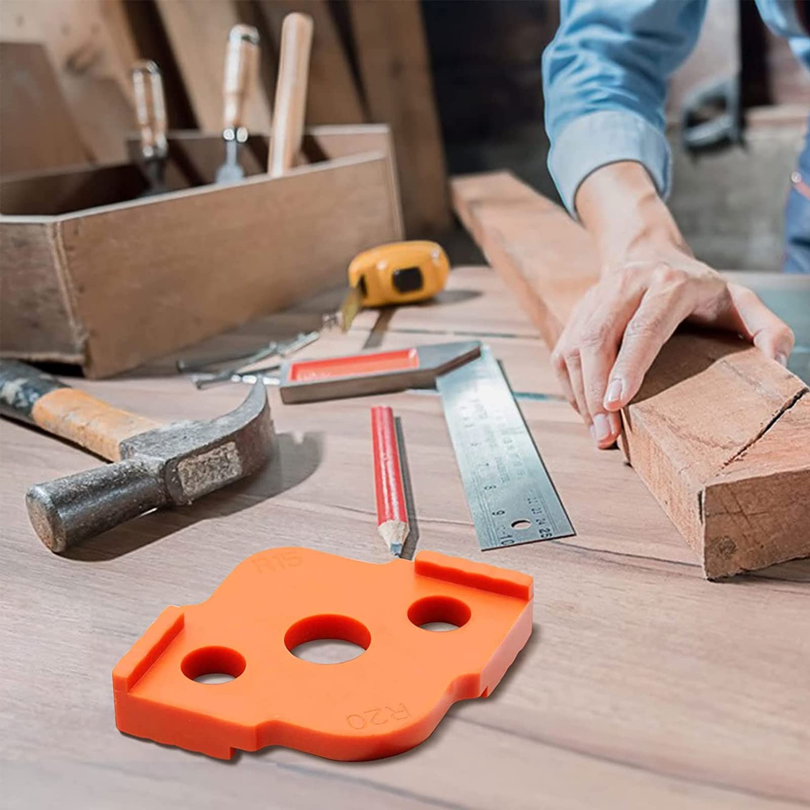 4 PCS Gabarits De Défonceuse à Bois,Gabarit Défonceuse,ABS D