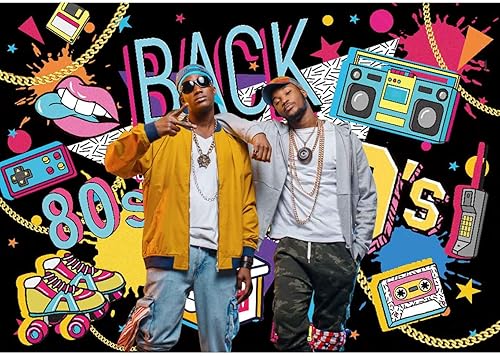 Miniatura 4 de Sensfun Back to The 80s 90s Backdrop Hip Hop Graffitti I Love The 80's 90's Fondos de fotos para adultos Decoración de fiesta de cumpleaños Retro