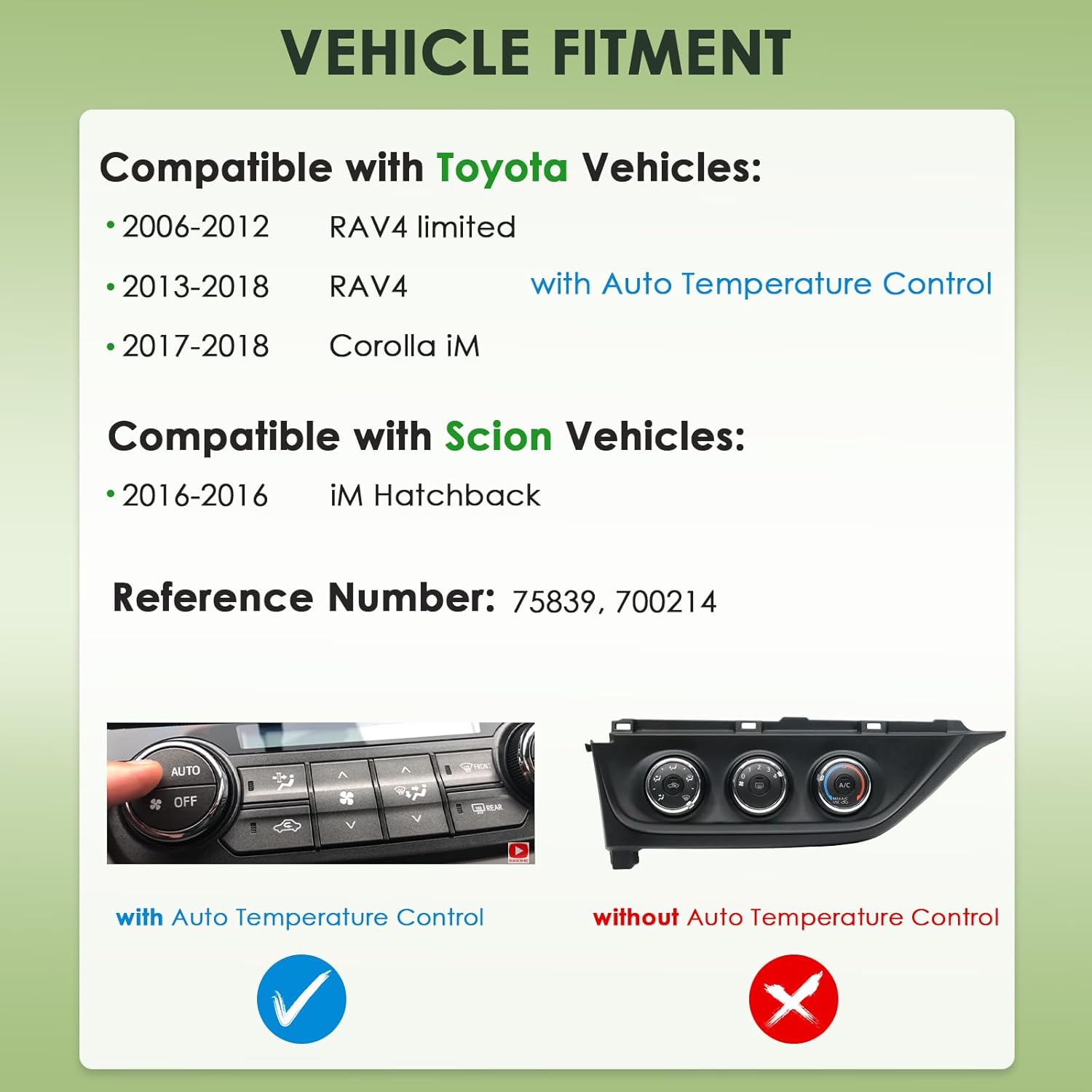 AC Heater Blower Motor Compatible with Toyota Vehicles - RAV4 2006-2012 Limited, RAV4 2013-2018 with ATC, Corolla iM 2017-2018 - Replace# 700214