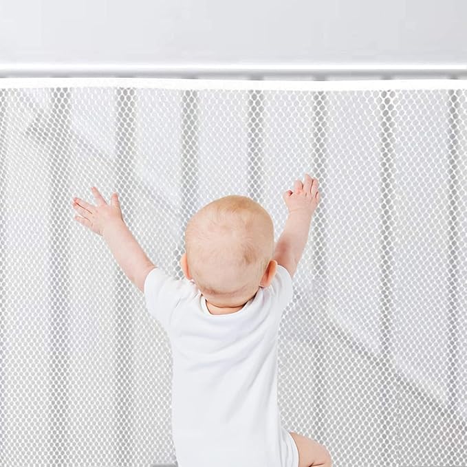 Bebé Red de Seguridad, Red de Seguridad para Balcones, Red de Protección del Balcón, Red Seguridad Niños, Barandilla Escaleras Mallas, Red de Seguridad para Niños (2m x 78cm)