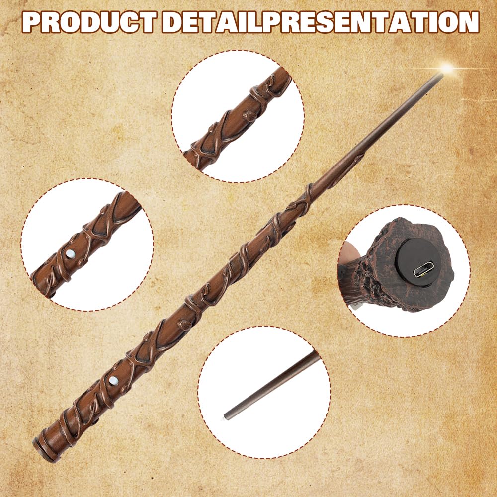 Bacchetta Magica Di Hermione Granger Con Luce | 37cm Con USB E Accessori | Regalo Per Appassionati Di Harry Potter - Foto 7