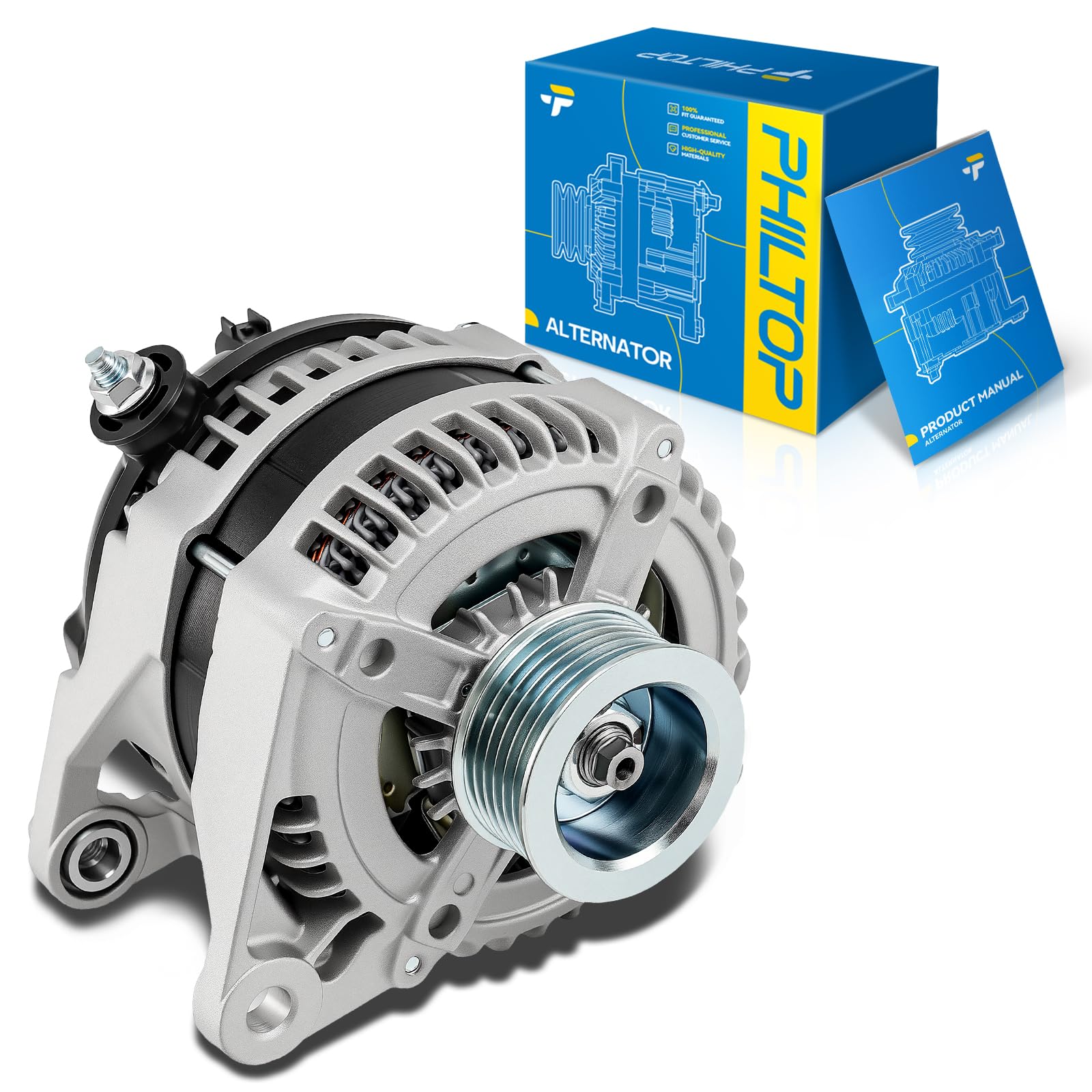 PHILTOP New 160Amp Alternator 11240N Compatible with Jeep Liberty 2007-2010
