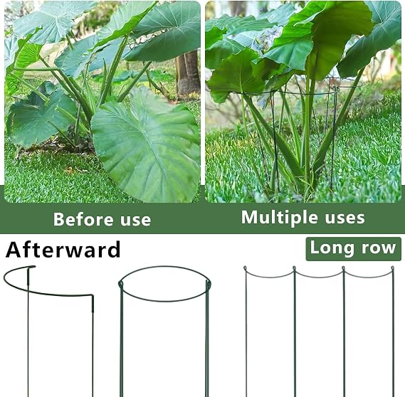 Plant Support Stakes for Garden, 10pcs 9.8x15.7' Plant Supports for Outdoor