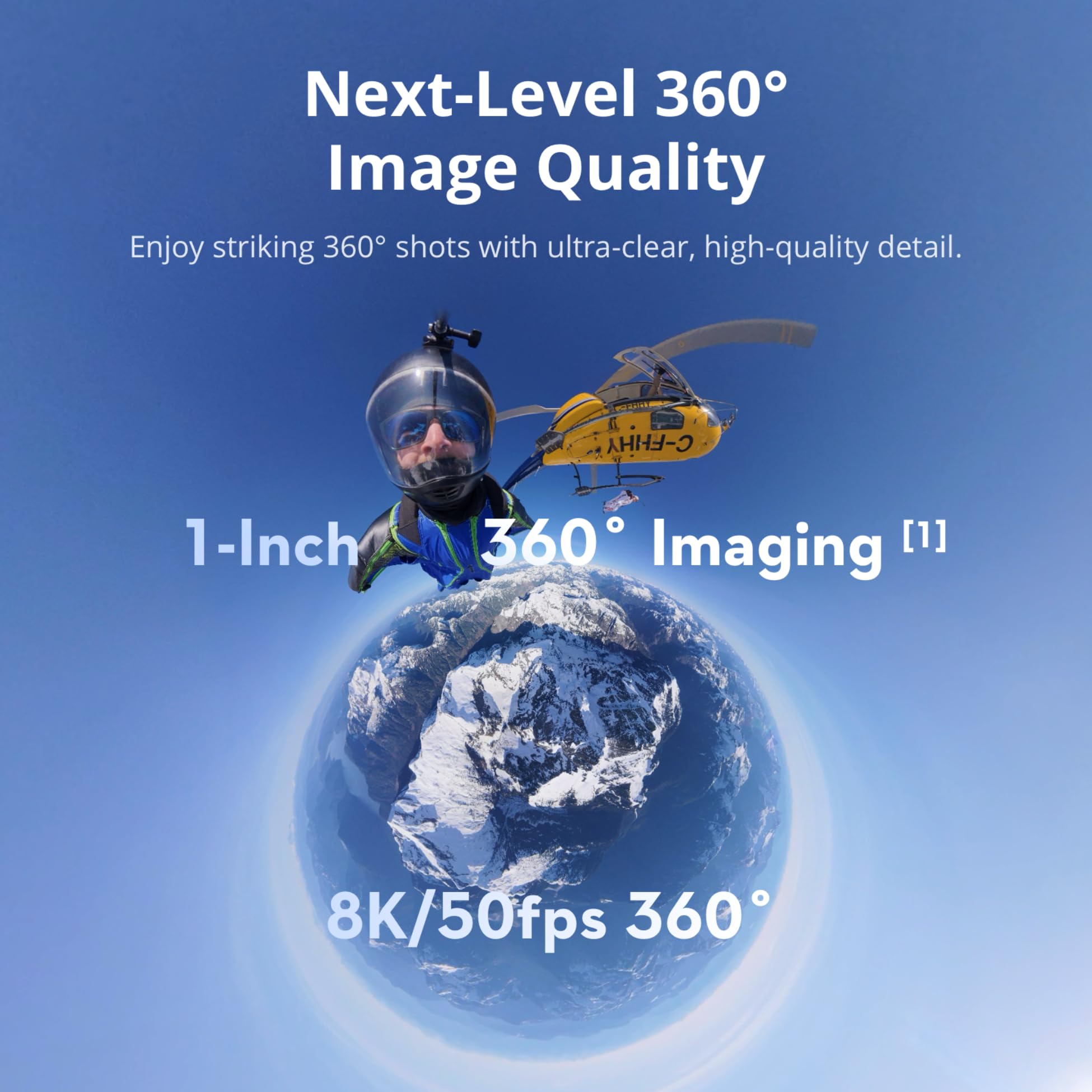 DJI Osmo 360 Adventure Combo,360 Camera With 1-Inch 360° Imaging, Native 8K 360° Video, 4K/120fps & 170° Boost Video, 120MP 360° Photo, 100-Min 8K Recording, Waterproof, Action Camera for Sports, Vlog - Image 2 thumbnail