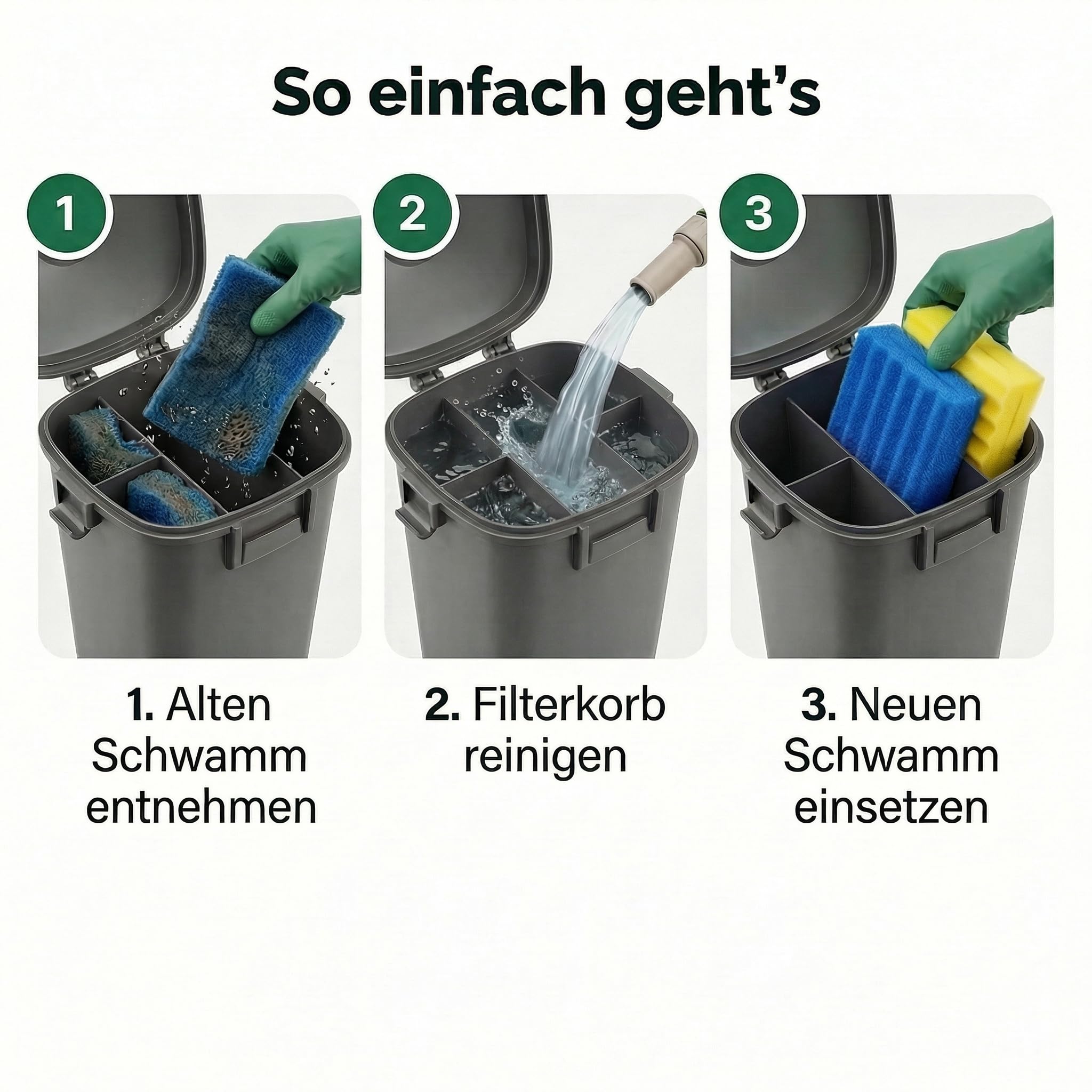 Pondlife Teichfilter Ersatzschwamm- & Japanmatten-Set kompatibel mit OTF 16000 & 350B, passgenaue Filtermedien, Filterschwamm + Japanmatte, auswaschbar, mechanische/biologische Filterung