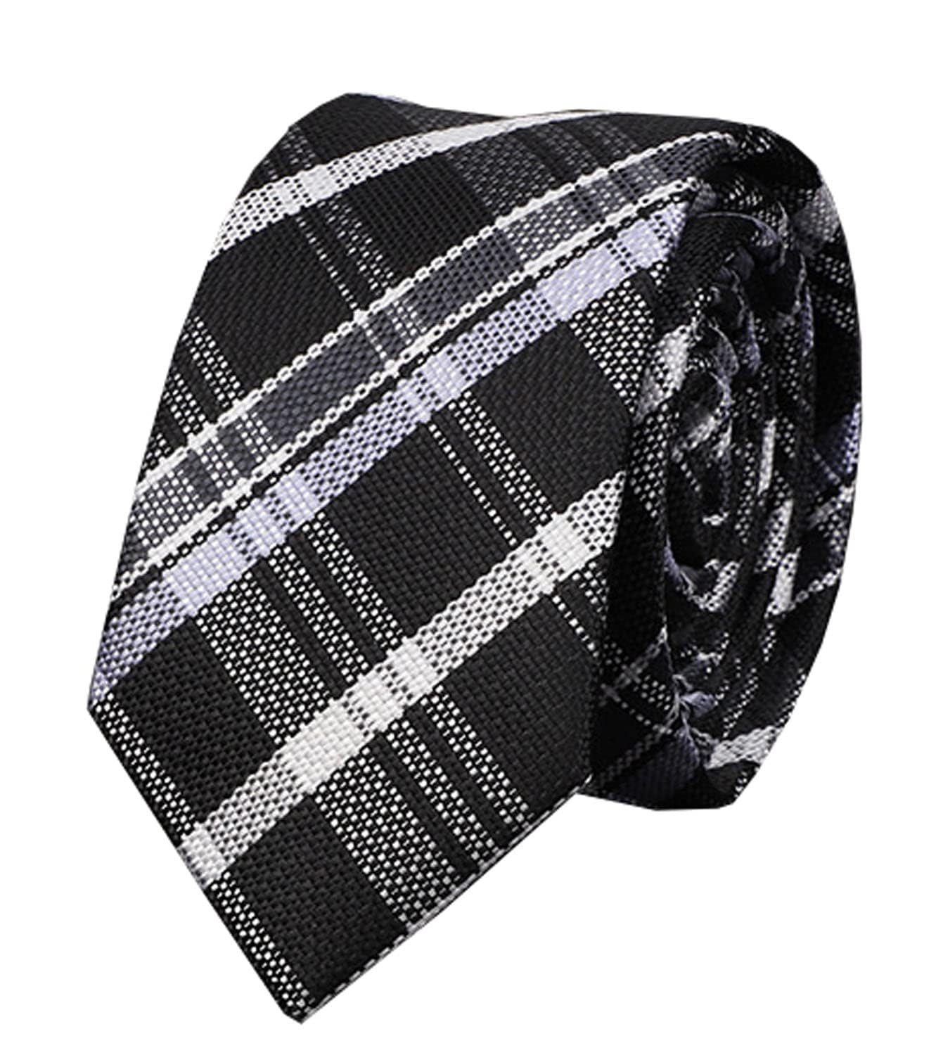 Cromoncent Camicia da uomo a maniche lunghe e cravatta con cravatta e fazzoletto abbinati, Set-nero-A, 3XL
