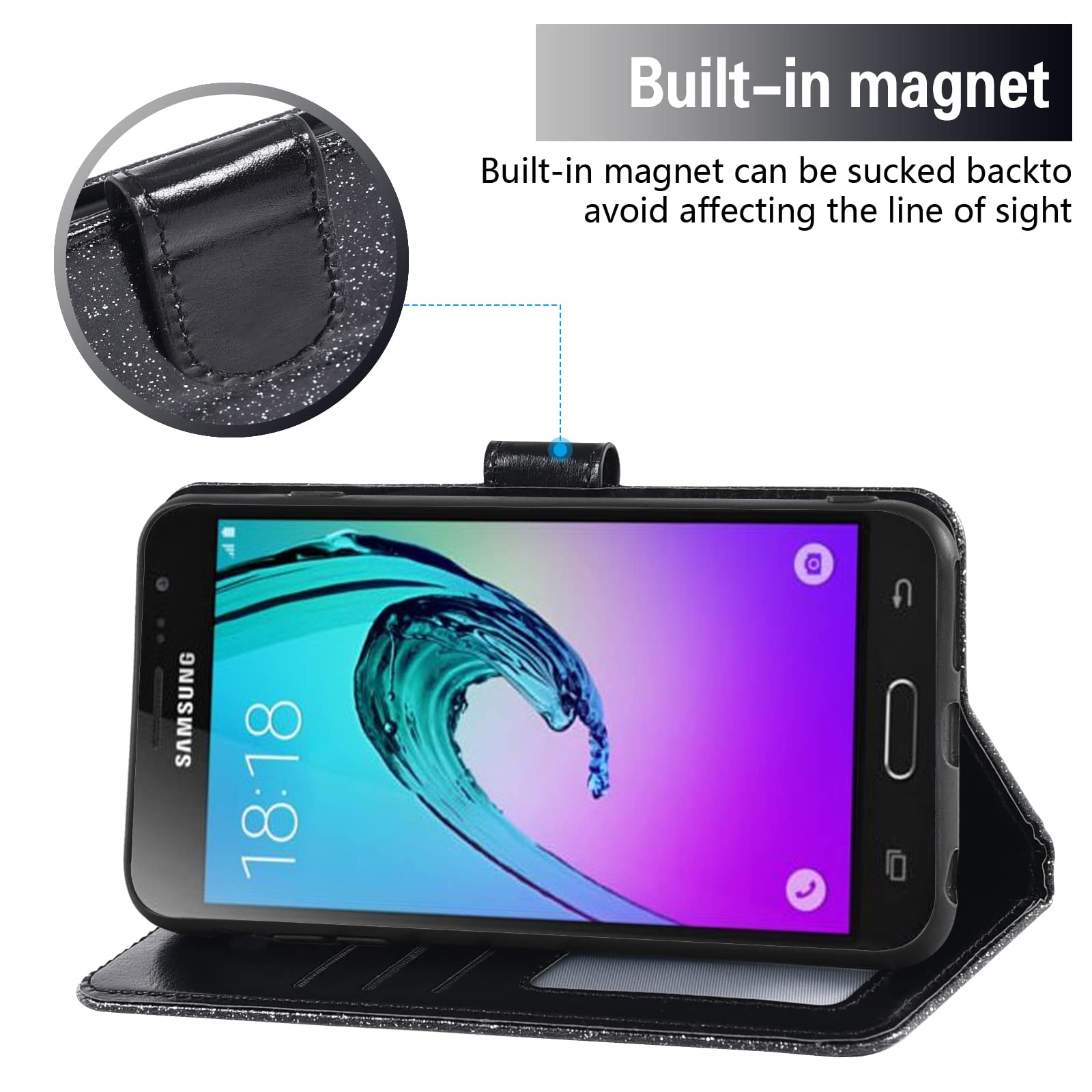 Asuwish Phone Case For Samsung Galaxy J3 2016/J V